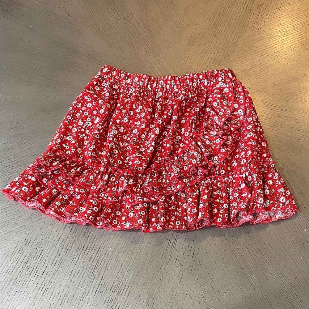 Next Floral Red Skirt size 7 yrs